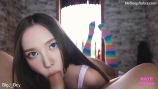 Wendy face swap – blowjob in a colored stockings / 웬디 레드벨벳