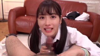 Fake schoolgirl Satomi Ishihara sucking cock to teacher – 石原 さとみ 本物の偽物