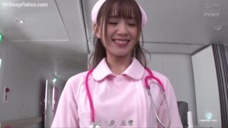 Sexy girl in pink nurse suit fucked in hospital, fake Liu Shishi (刘诗诗 真假)