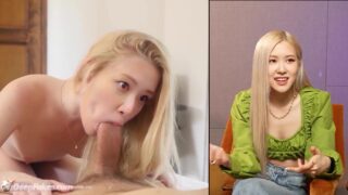 Skinny blonde wanna a huge cock, Rose (로제 블랙핑크) pov celebrity sex