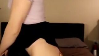 Trans in black skirt enjoying oral sex with his gay friend (Emmymade ai)