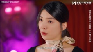 章若楠 深度伪造视频 beauty chinese babe making cool erotic massage, Zhang Ruonan