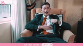 San looking on you and jerking off / (산 에이티즈) hotel solo sex tape